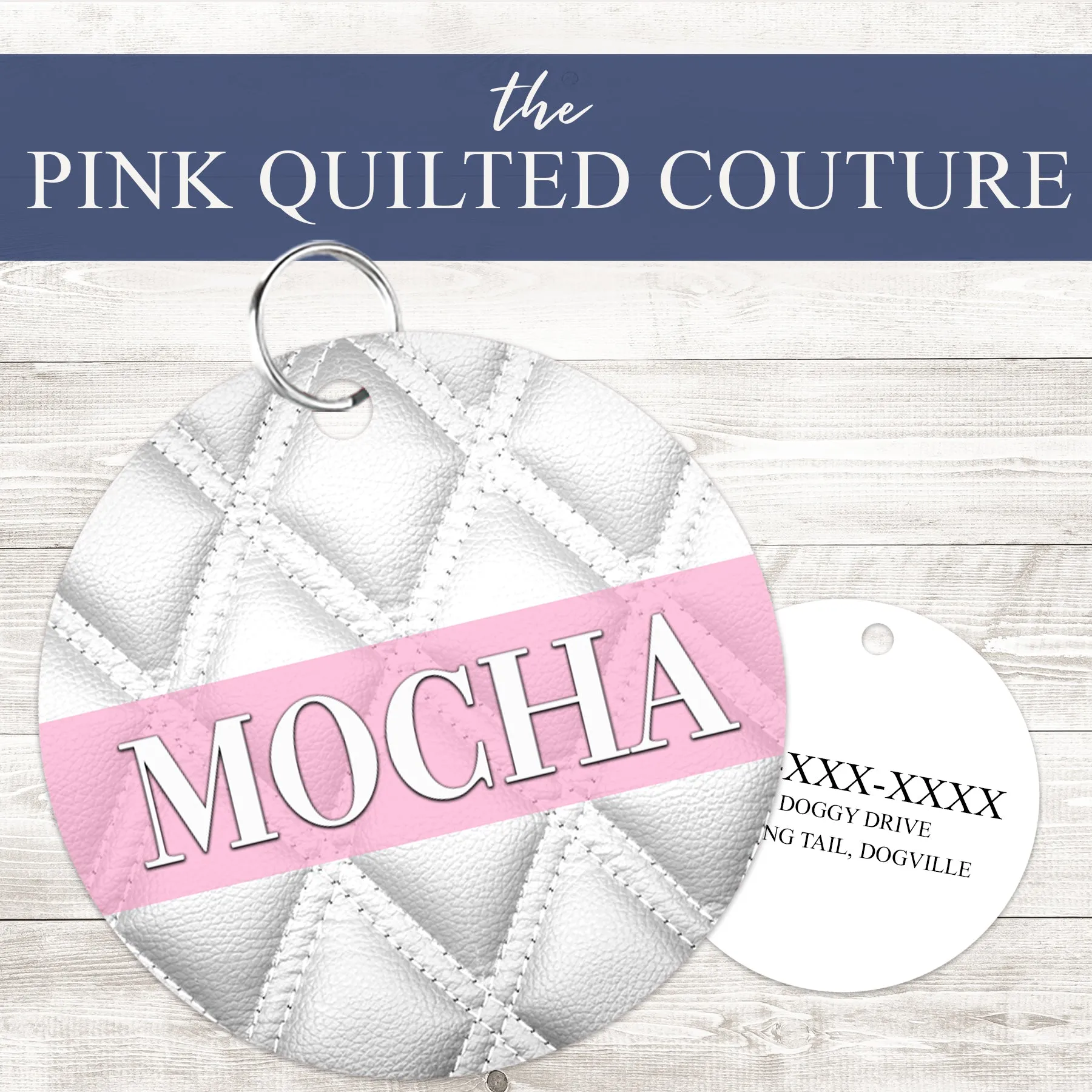 Pet ID Tag | The Pink Quilted Couture