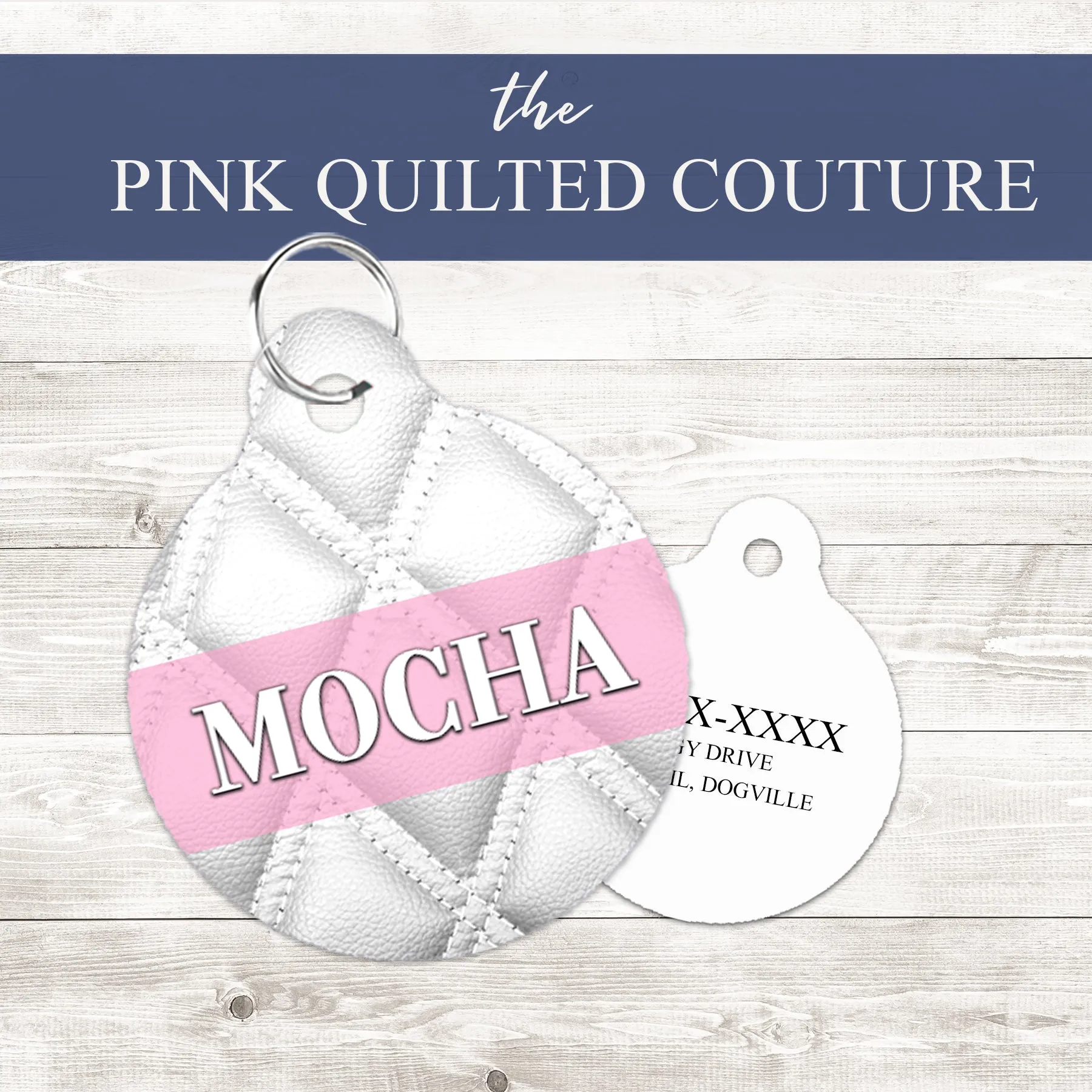 Pet ID Tag | The Pink Quilted Couture