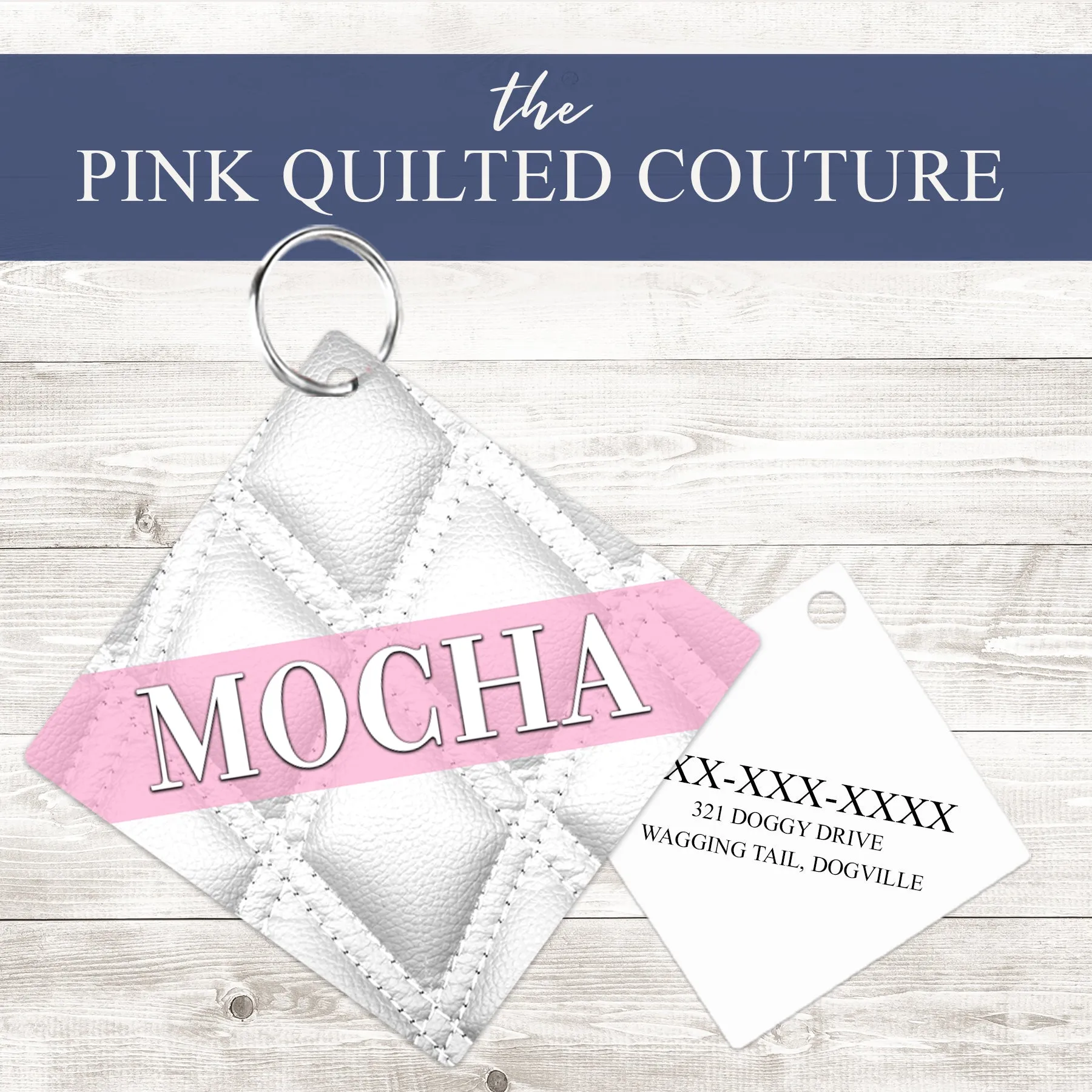 Pet ID Tag | The Pink Quilted Couture