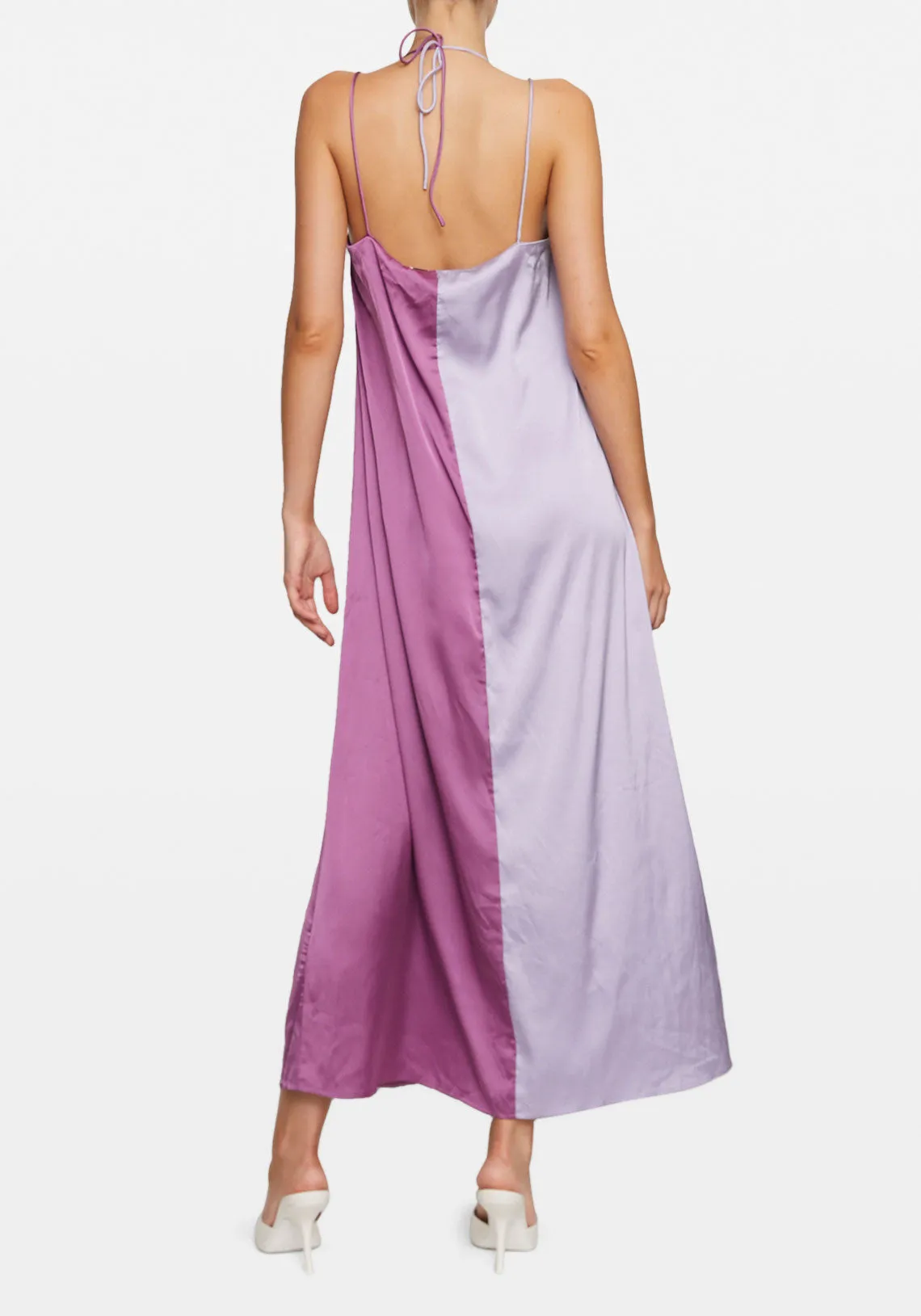 PISCES TWO TONE SLIP DRESS PURPLE