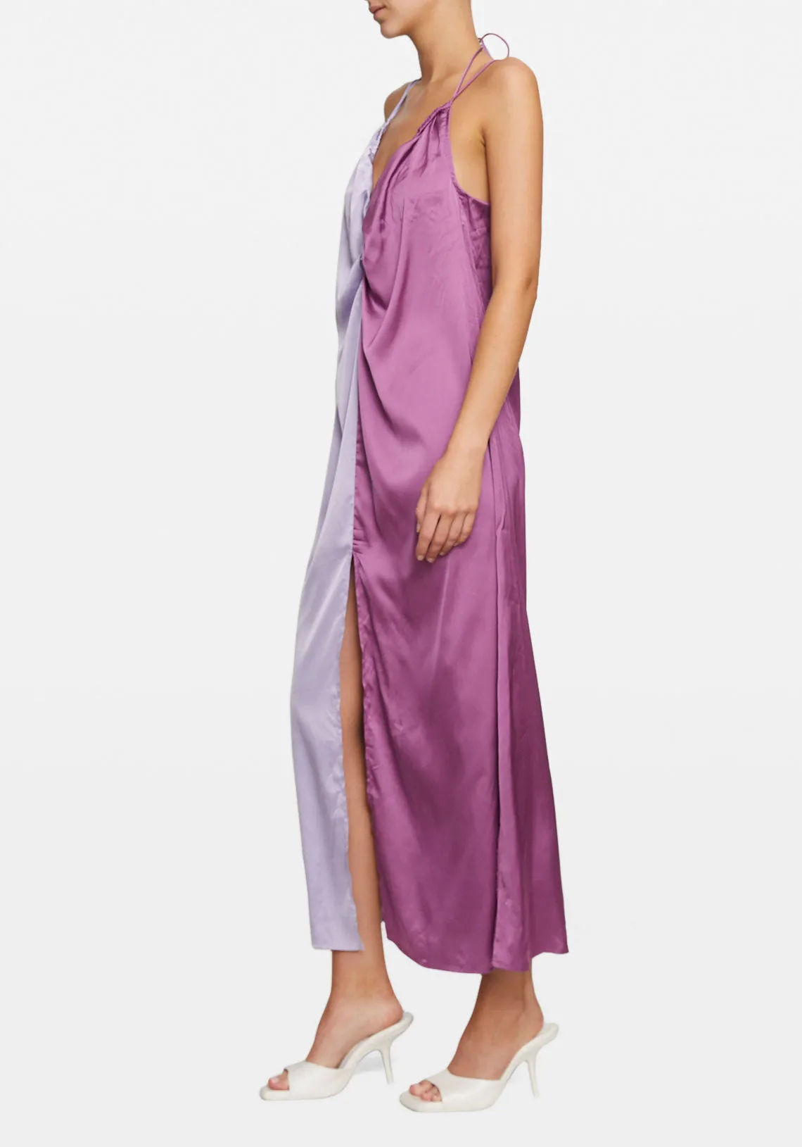 PISCES TWO TONE SLIP DRESS PURPLE