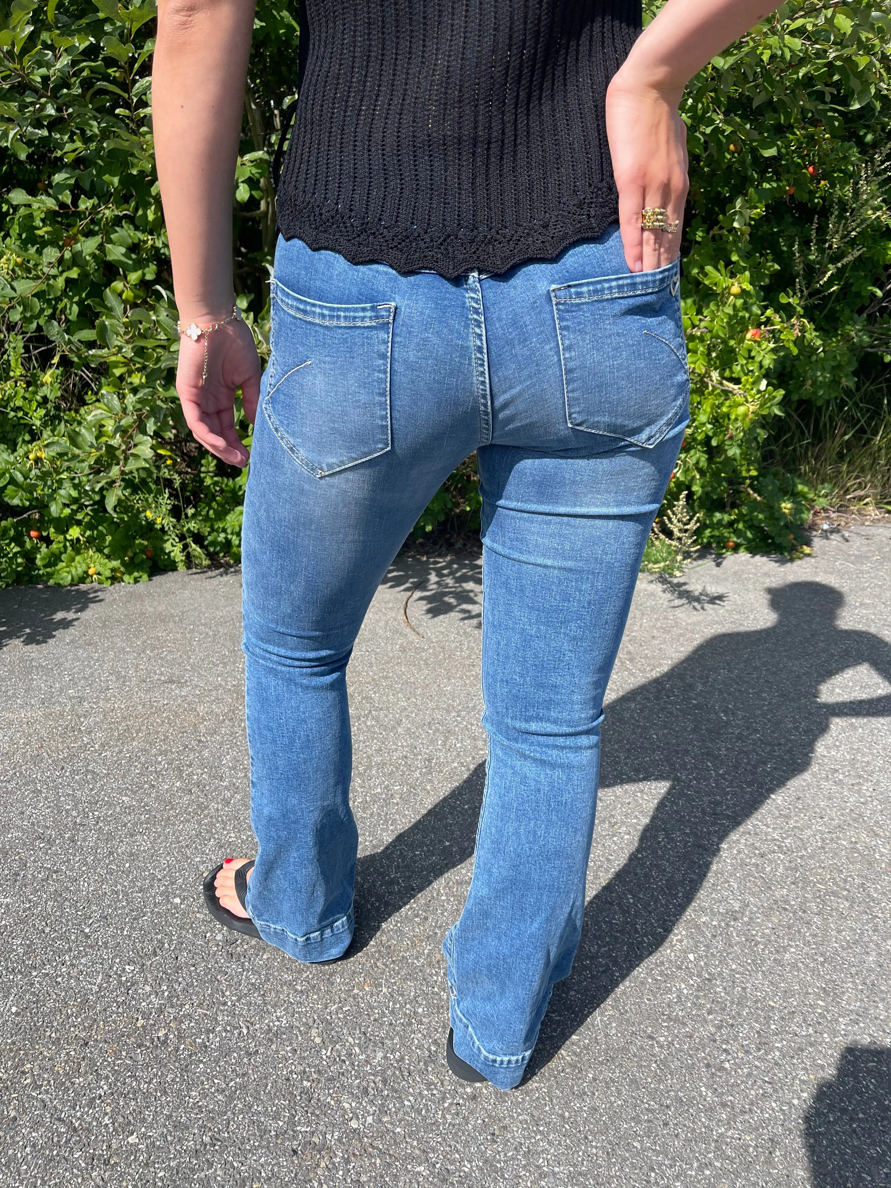 PLEASE CHINO FLARE LONDON BLU DENIM