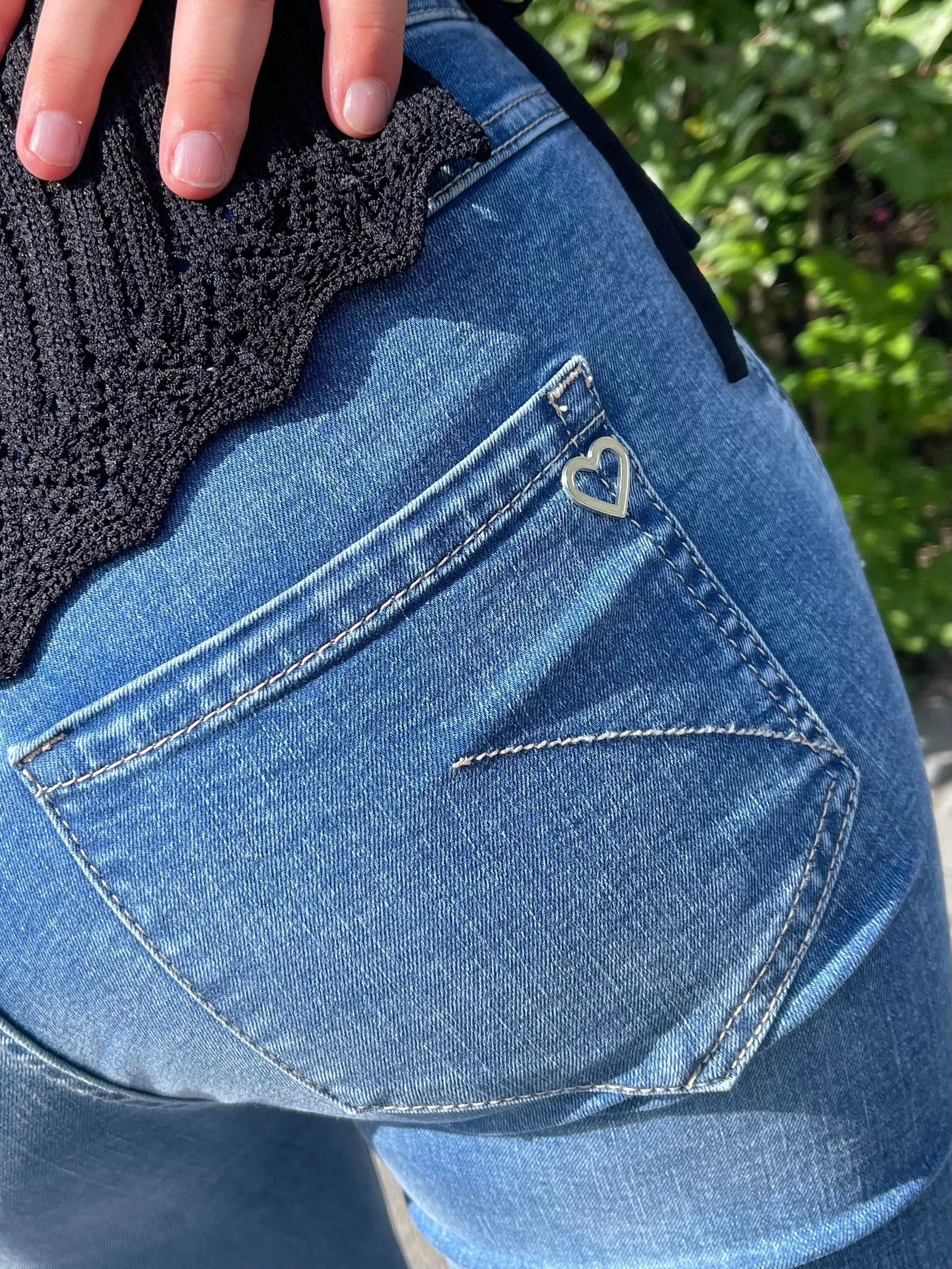 PLEASE CHINO FLARE LONDON BLU DENIM