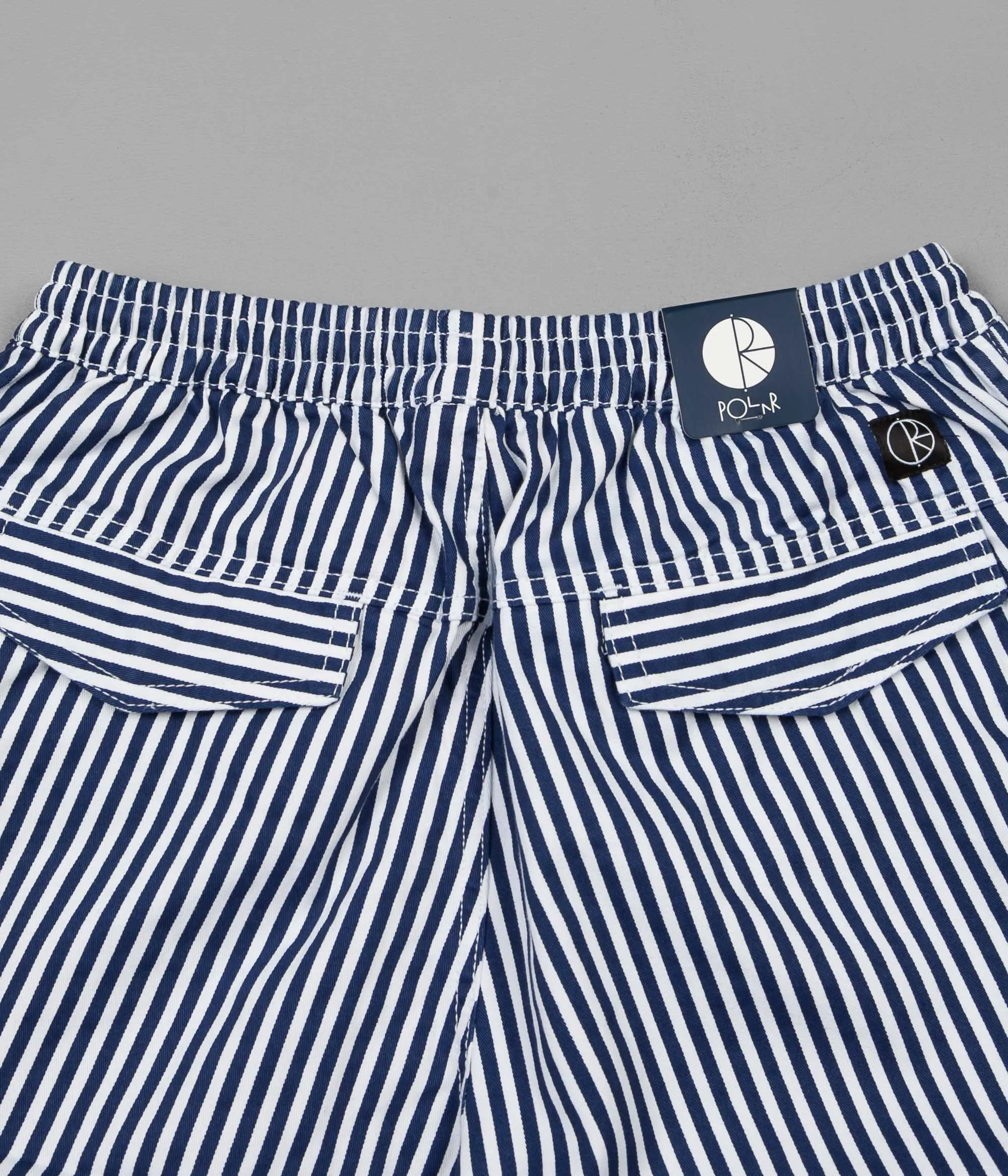 Polar Striped Cargo Trousers - White / Navy