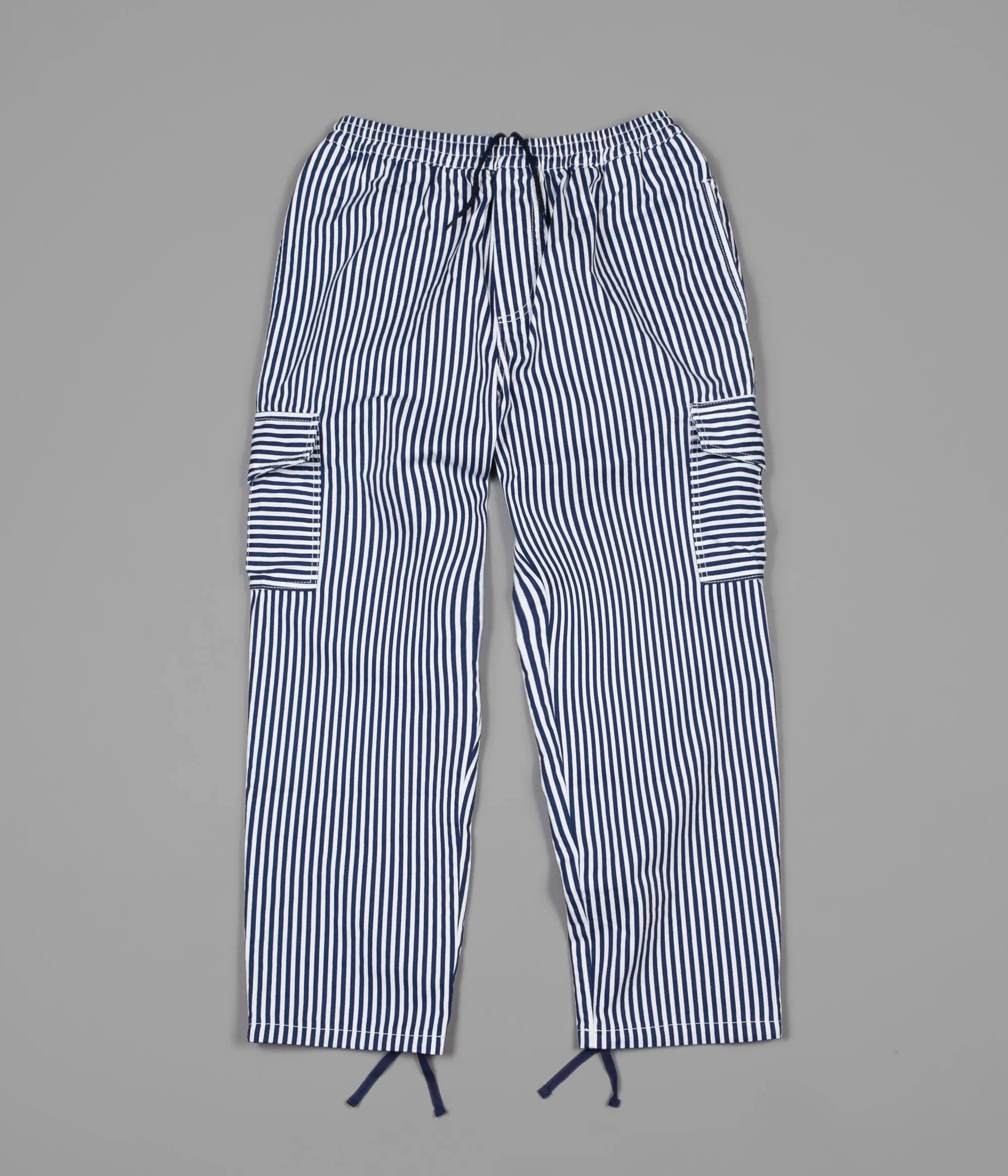 Polar Striped Cargo Trousers - White / Navy