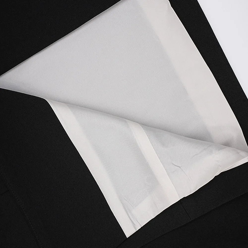 Pre Order:  Solid Single Breasted Waist Closure Slim Long Suit Jacket