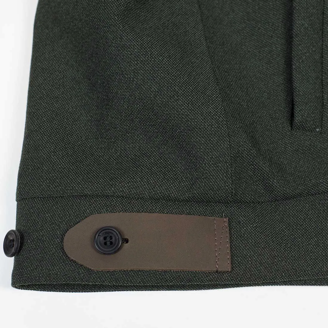"Bumfreezer" jacket in Army Green hopsack fabric