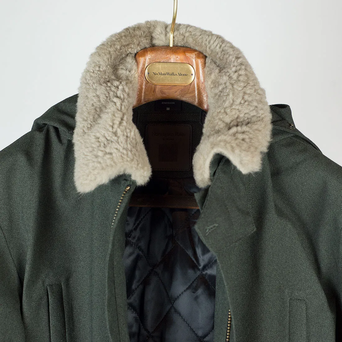 "Bumfreezer" jacket in Army Green hopsack fabric