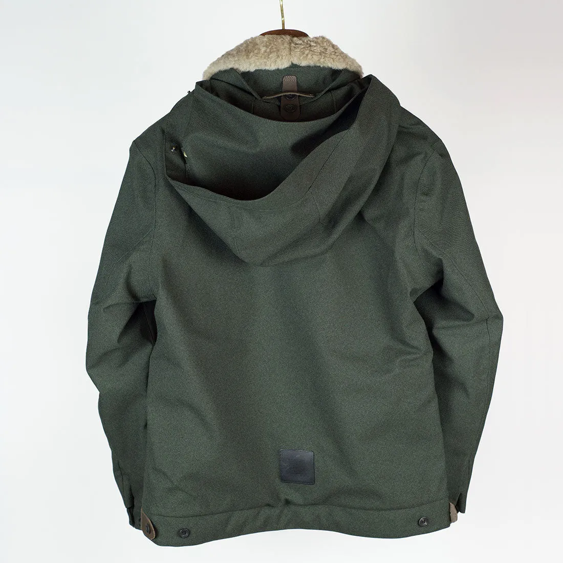 "Bumfreezer" jacket in Army Green hopsack fabric