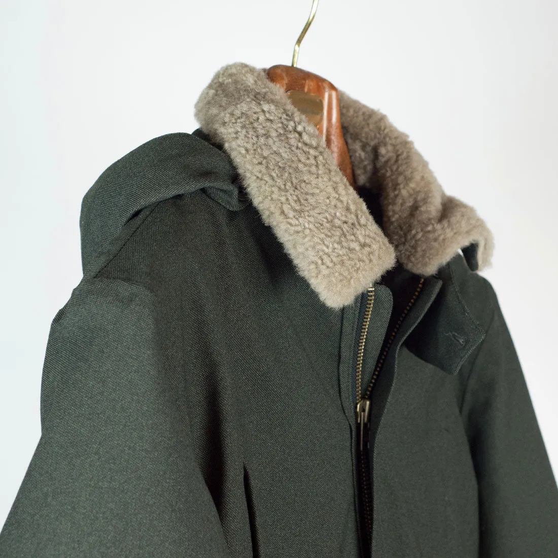 "Bumfreezer" jacket in Army Green hopsack fabric