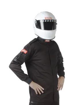 RaceQuip Single Layer Fire Suit Jacket - Black - Small - 111002