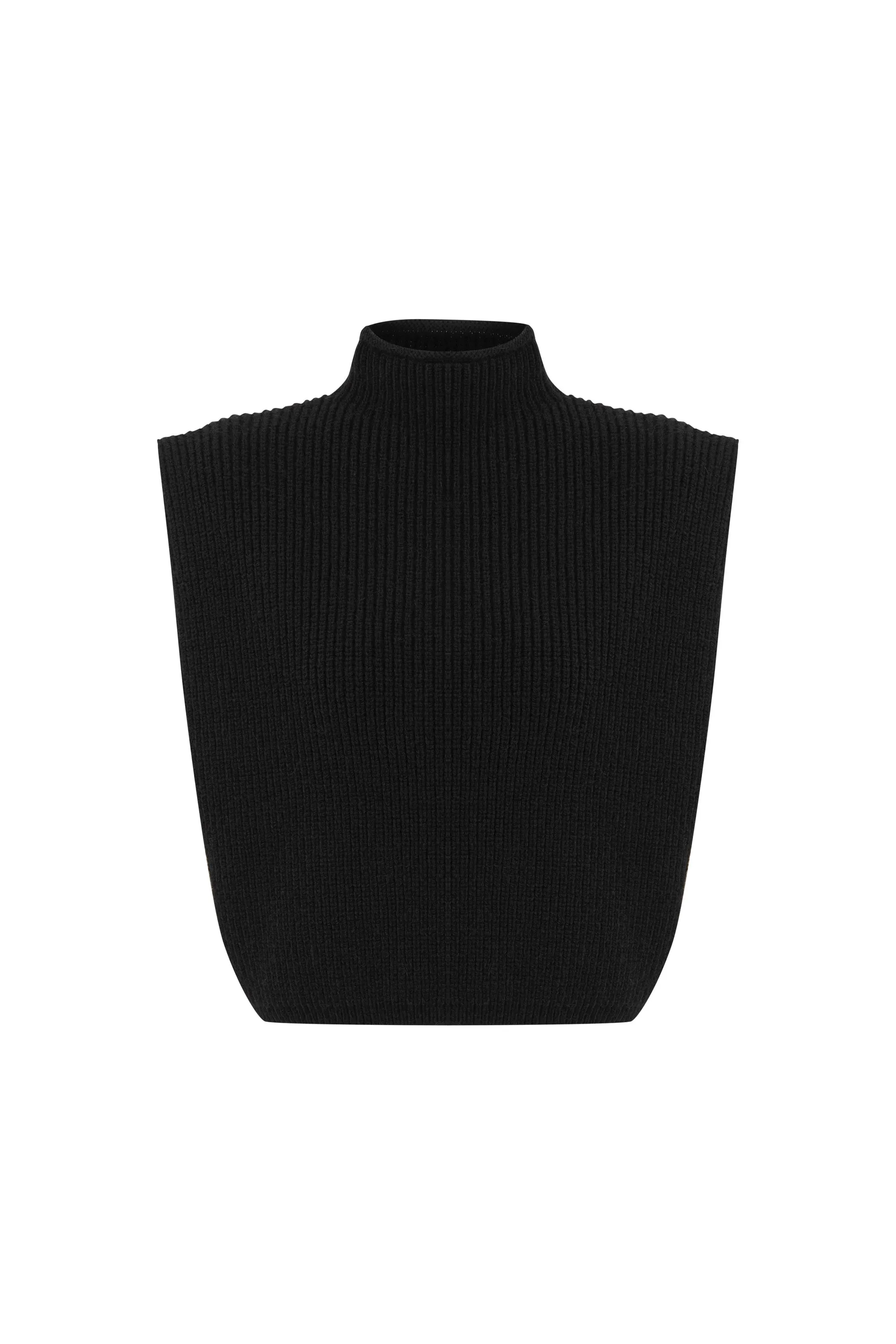 Ribbed Turtleneck Knit Sweater