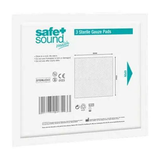 Safe & Sound Sterile Gauze Pads 10cm x 10cm Pack of 3