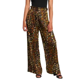 Saloos 7643-A Black Autumn Tones Pleated Trousers