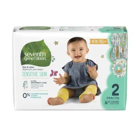 Seventh Generation Baby Diapers - Stage 2 ( 12- 18 lbs) 4/36 ct