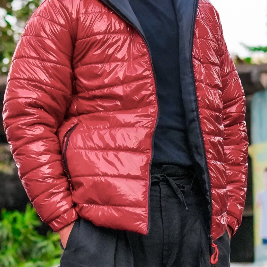 SHINE Puffer Jacket - Red Shine