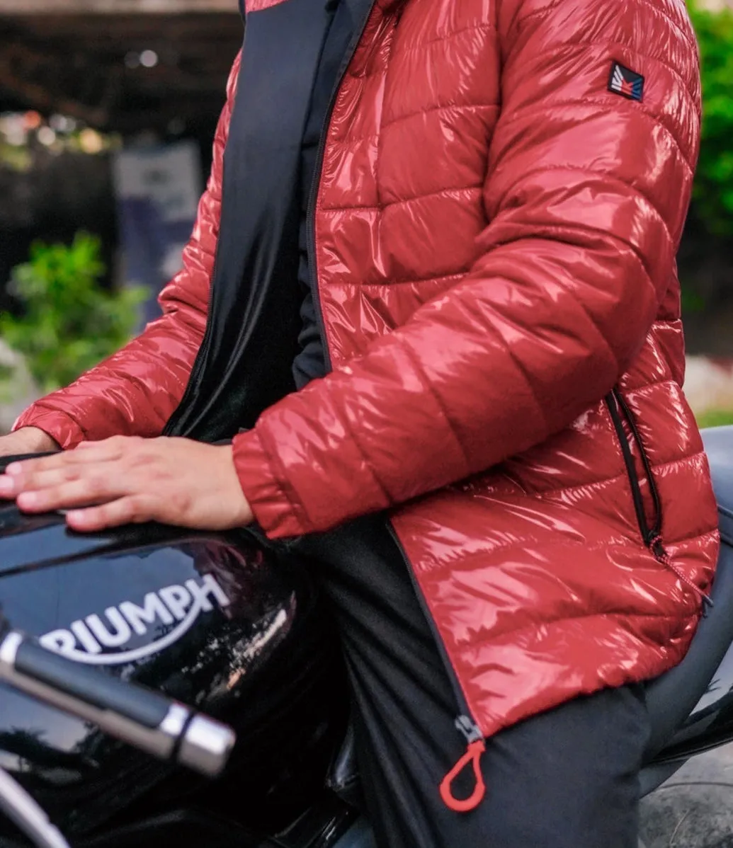 SHINE Puffer Jacket - Red Shine