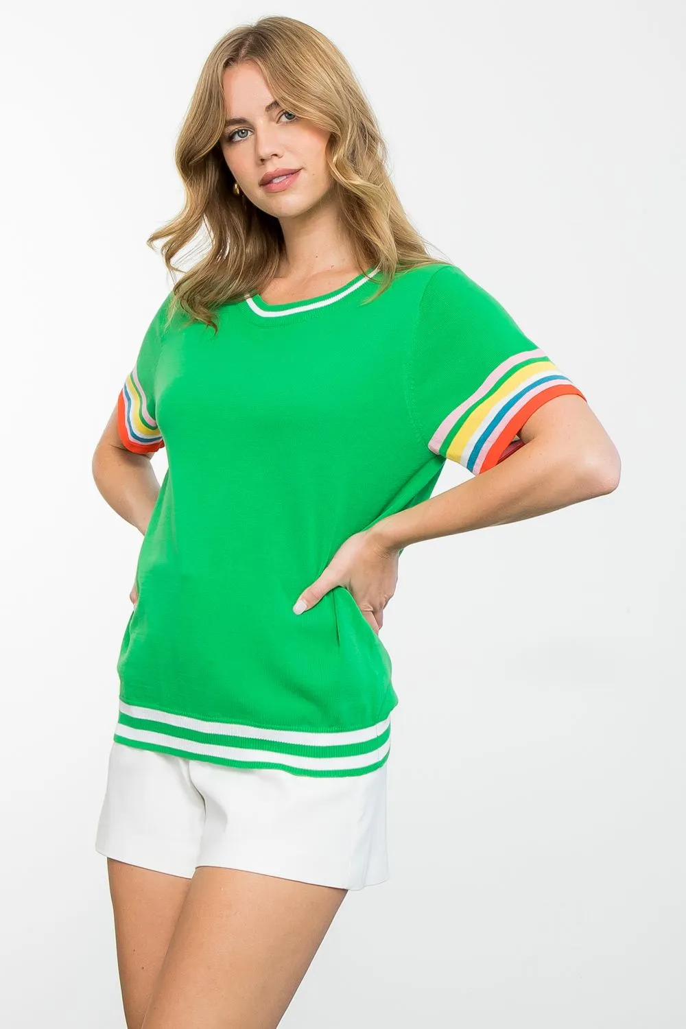 Short Sleeve Knit Top