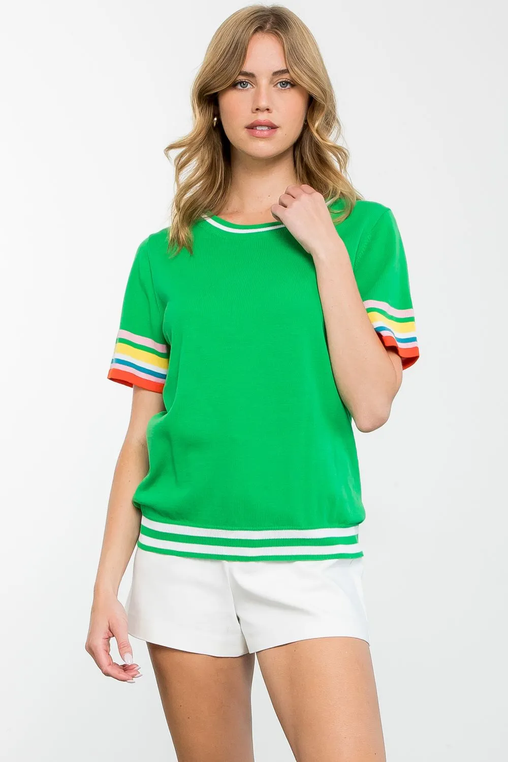 Short Sleeve Knit Top
