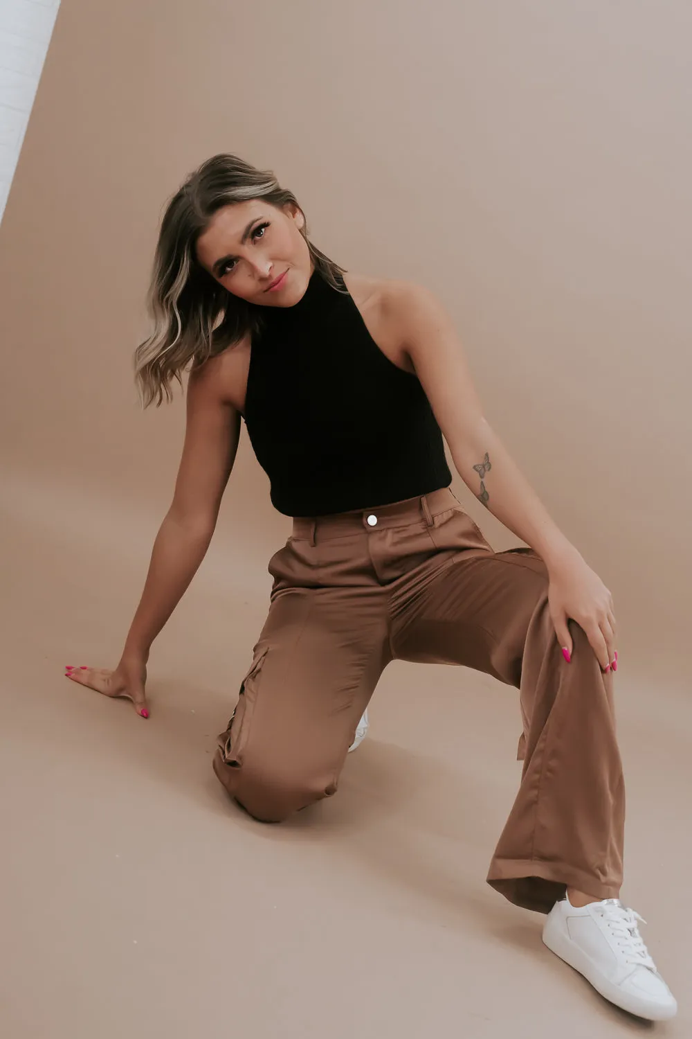 Silk Cargo Pants, Coco