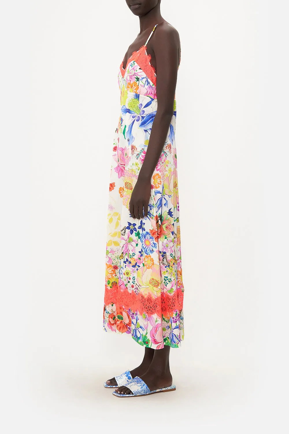 SLIP DRESS WITH FRONT SPLIT FAIRY GANG