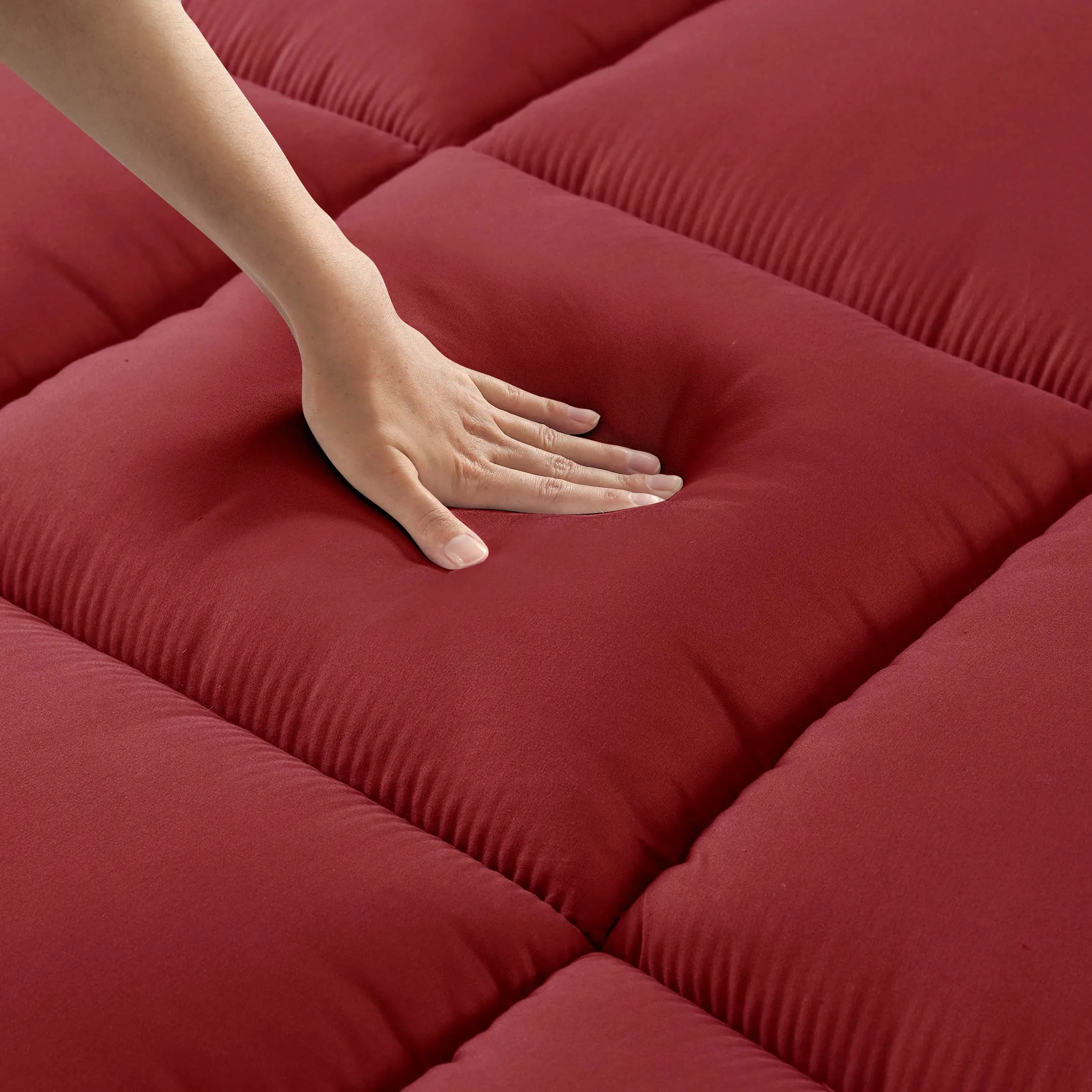 Square Quilted Ultra Soft Mattress Topper