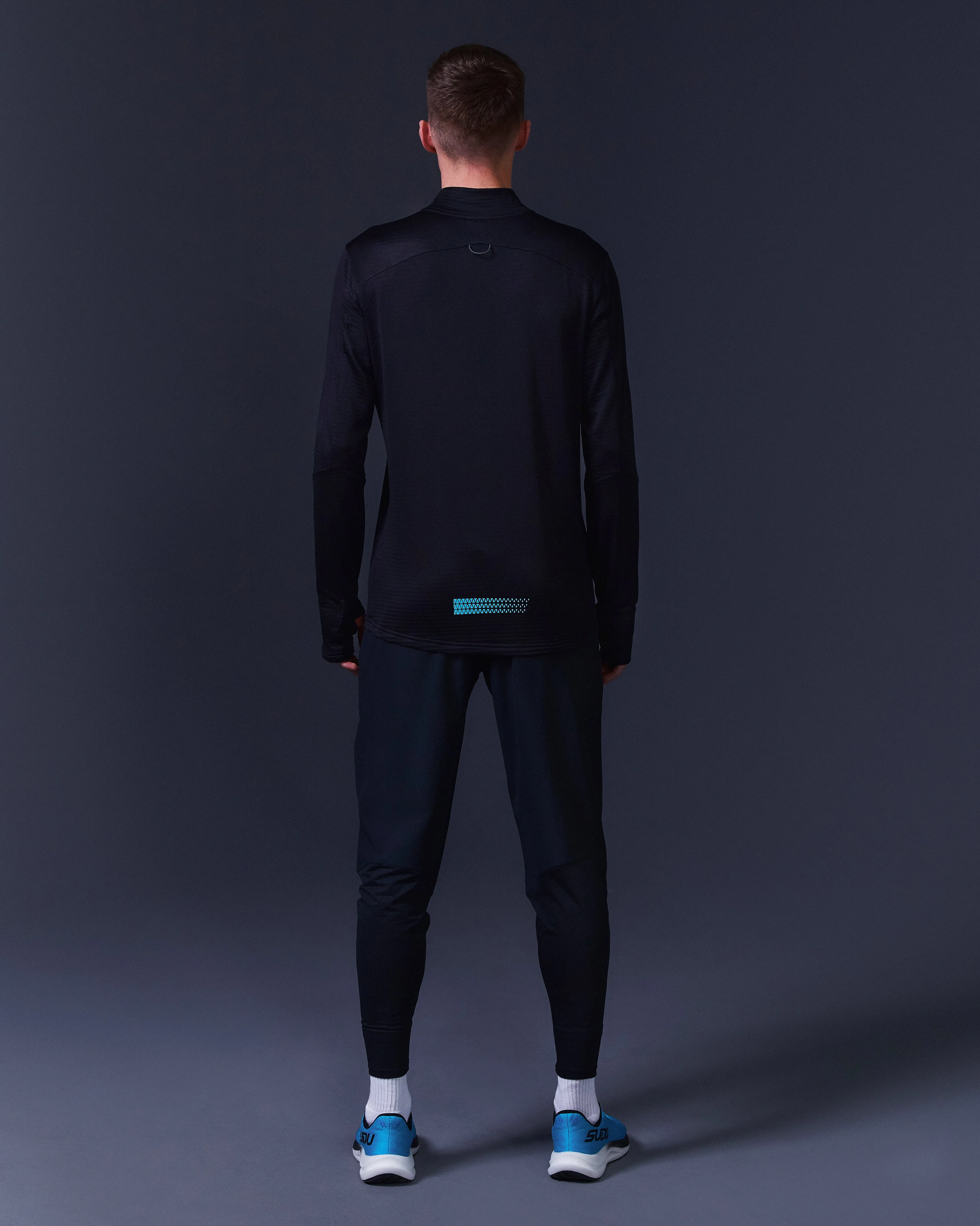 SRZ 01 Run Zip Mid-Layer - Black/Light Blue