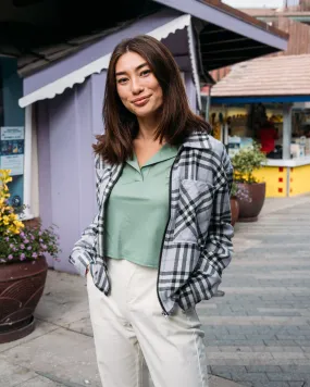 Style Match Plaid Flannel Shacket - Lavender