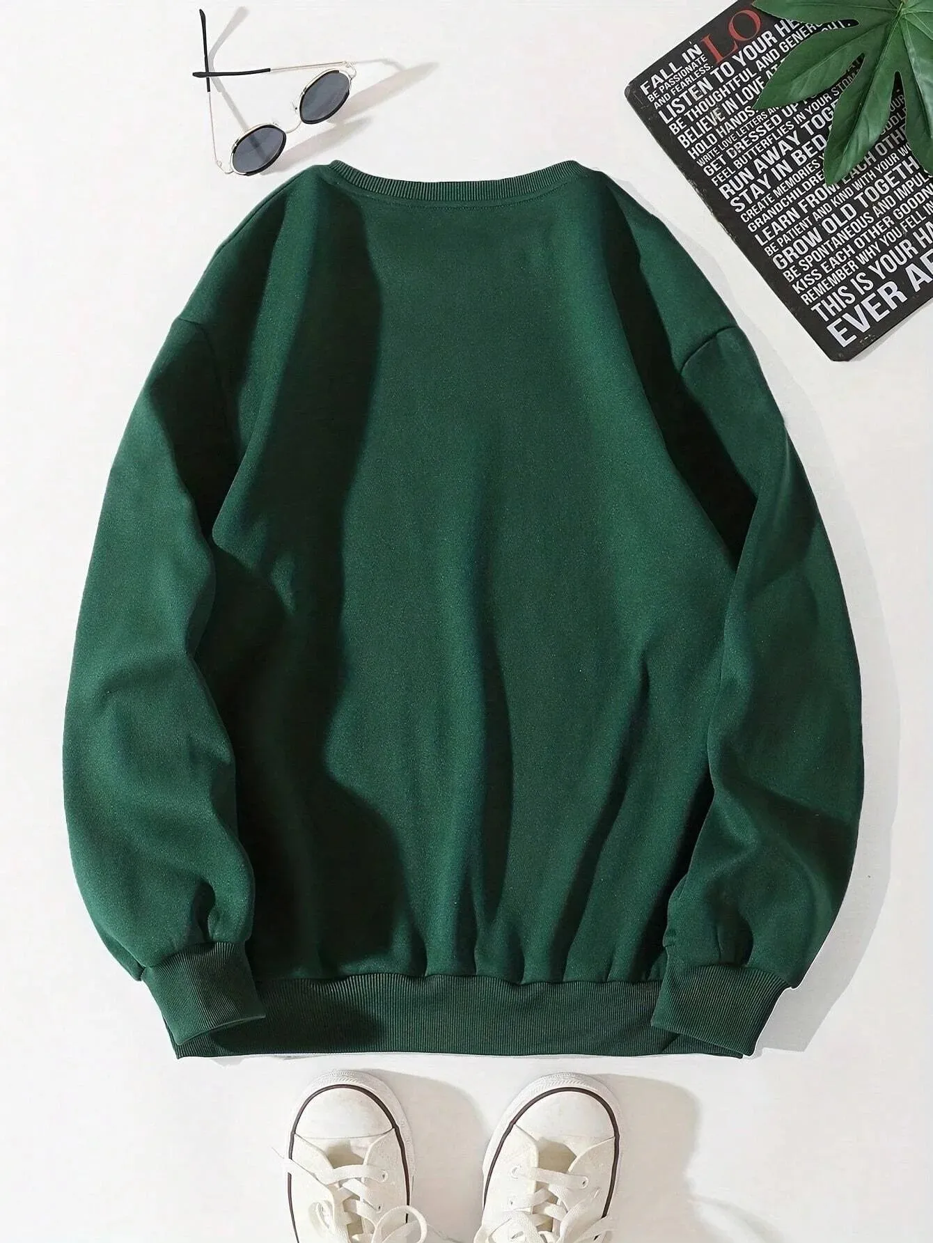 SXV  '1979 bear’ Printed Cool Aesthetic Drop Shoulder Oversized Baggy Sweatshirt