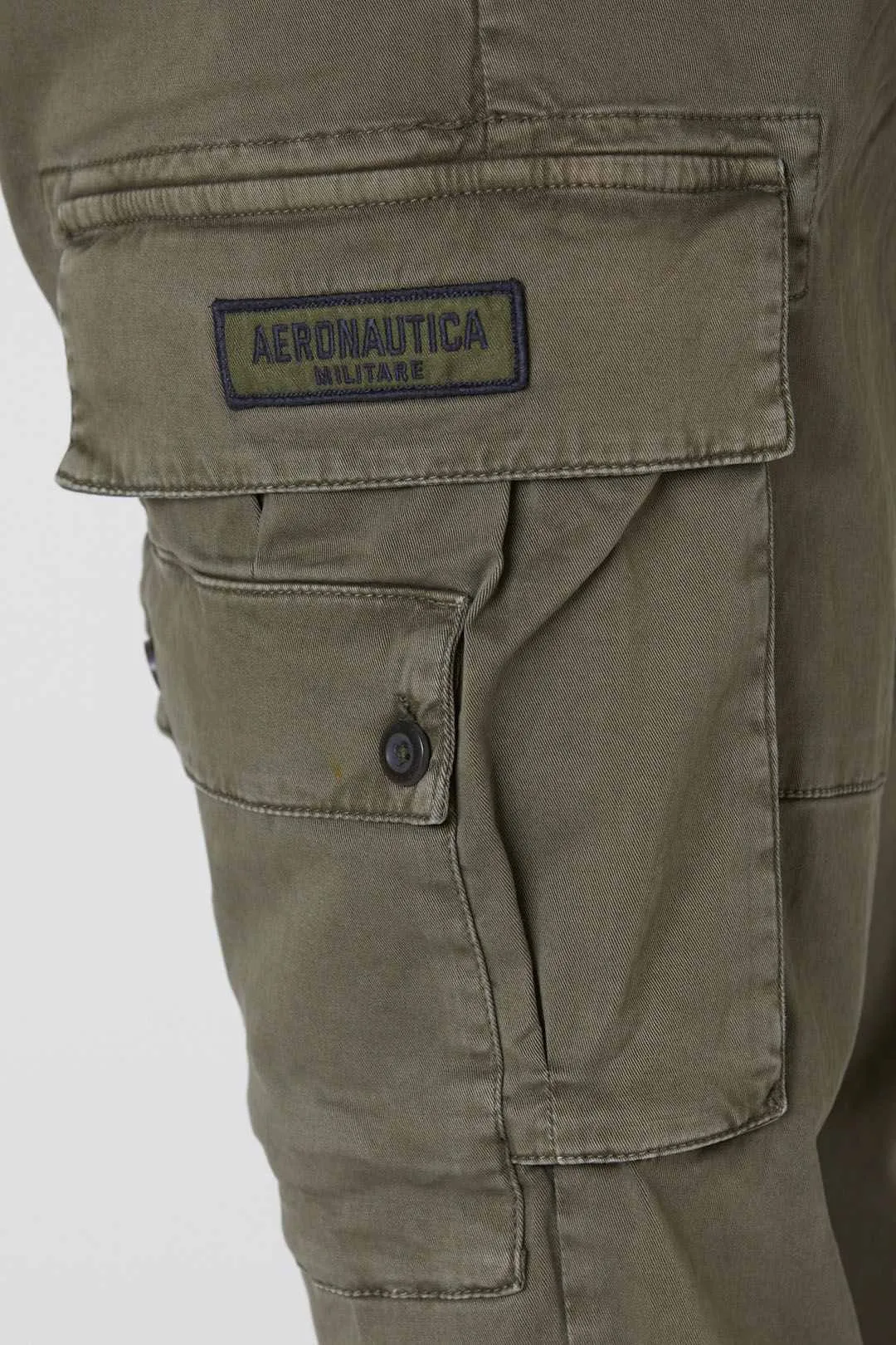 Tapered gabardine cargo pants