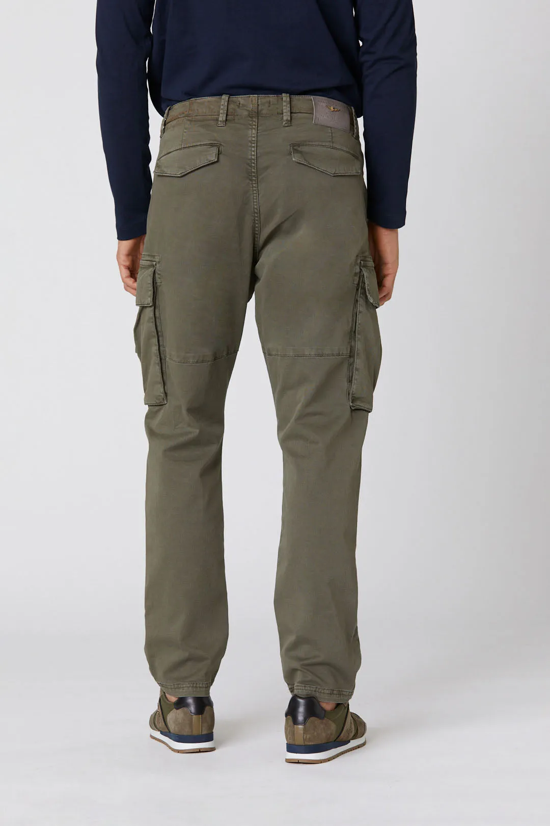 Tapered gabardine cargo pants