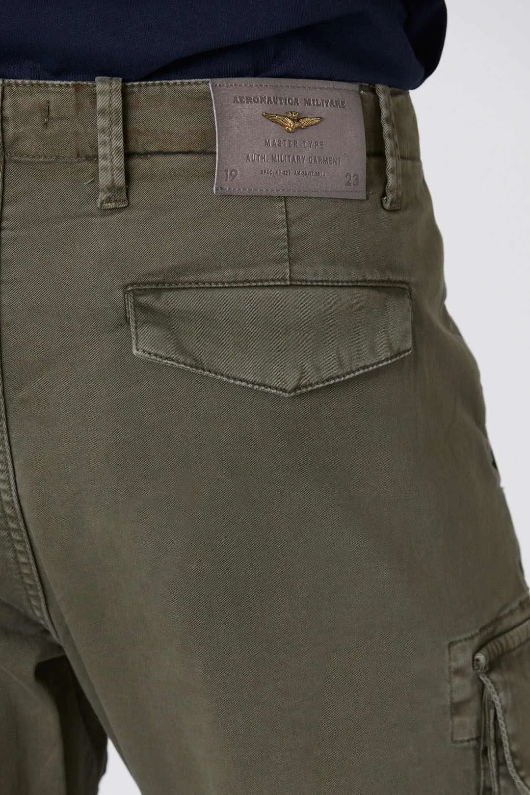 Tapered gabardine cargo pants