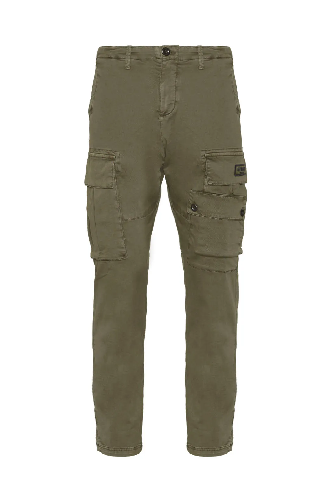 Tapered gabardine cargo pants