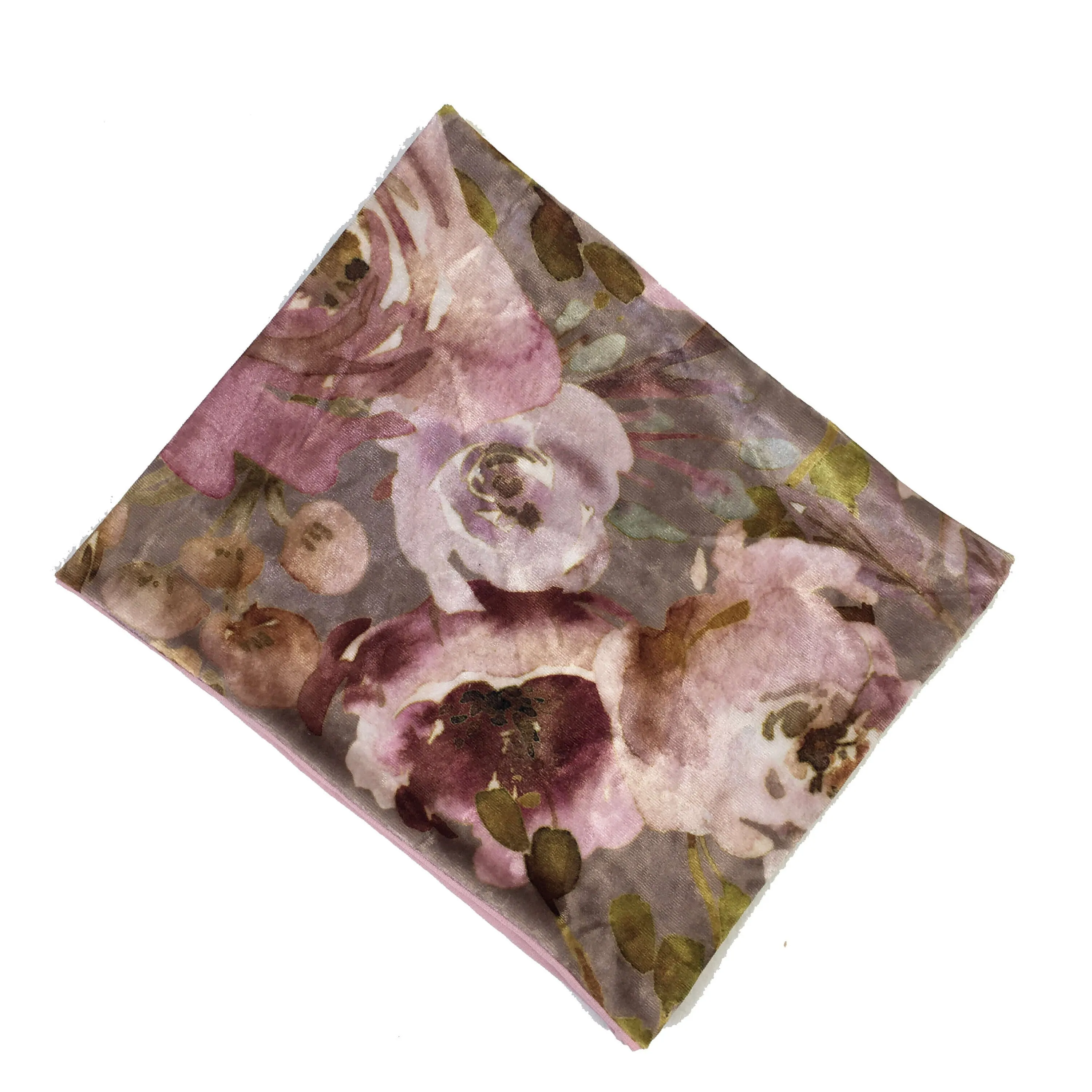 Taupe/Pink Mauves, Womans Cowl Scarf, Neck Warmer, Face Cover, Headband, HatBand, Designer Gaiter, Washable, Ladies Scarf, Velour,Face Mask