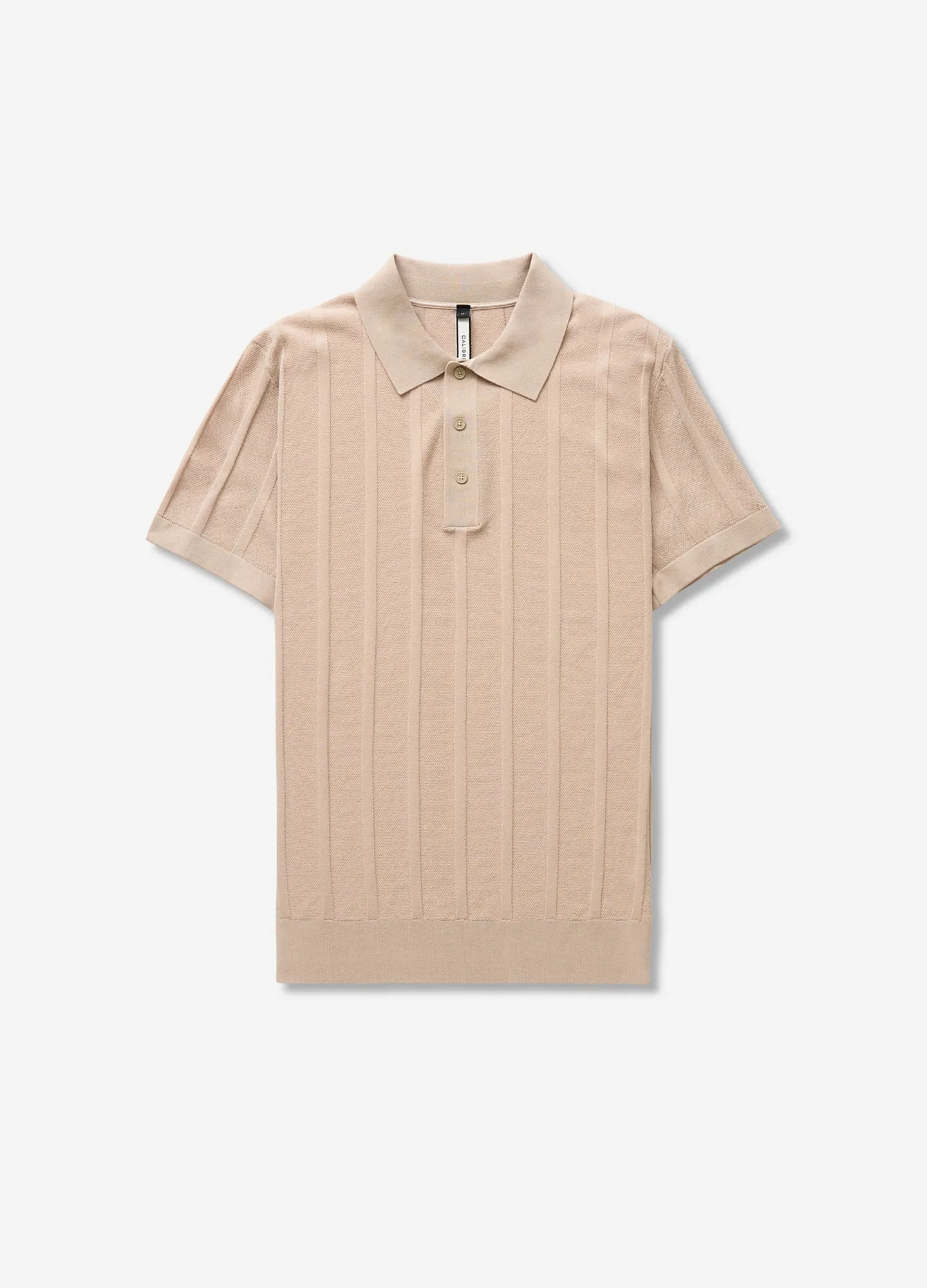 Textured Tech Knit Polo Sand