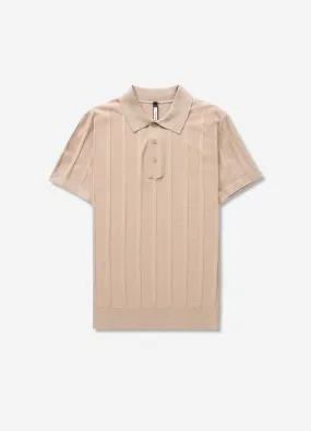 Textured Tech Knit Polo Sand