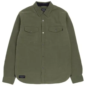 The Quiet Life Insulator Quilted Flannel Shirt Jacket - Olive
