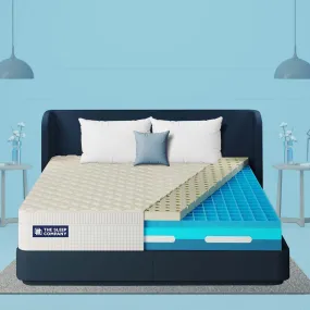 The Sleep Company SmartGRID Luxe Royale Latex Mattress | Pro Blend of Patented Japanese Technology with 100% Natural Latex | Dual Comfort | 5 Zone BodySense Adaptability | 78x60x8 | 12 Years Warranty