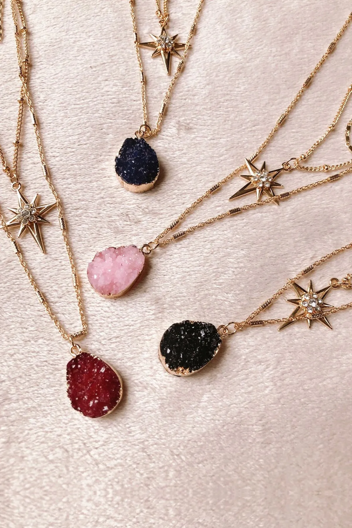 Three Layer Quartz Necklace