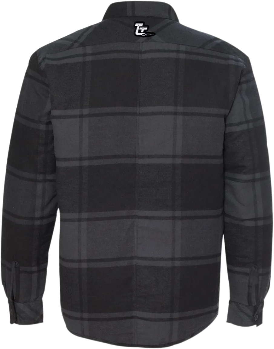 THROTTLE THREADS Drag Specialties Quilted Jacket - Plaid - 2XL DRG24J86BK2R