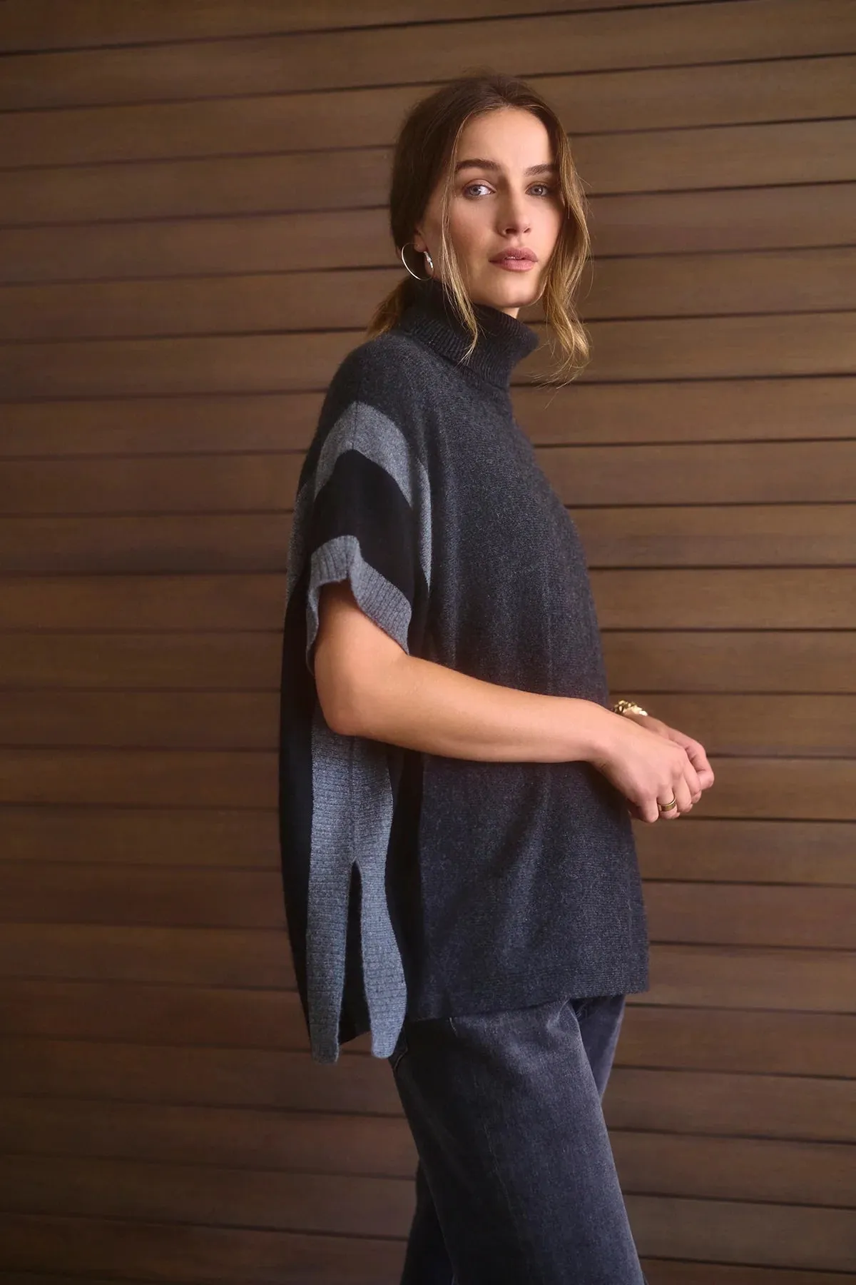 Velvet Reese Cashmere Turtleneck Poncho