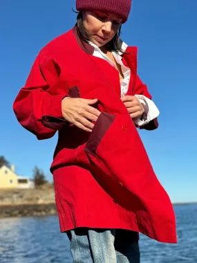 Vintage Color Block Coat