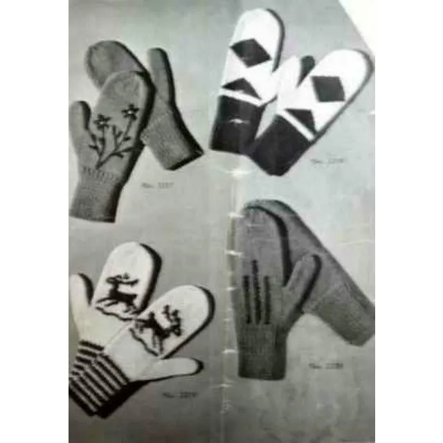 Vintage Knitting Pattern Book Laceys Socks/Mittens 1949 Reindeer Snowflakes