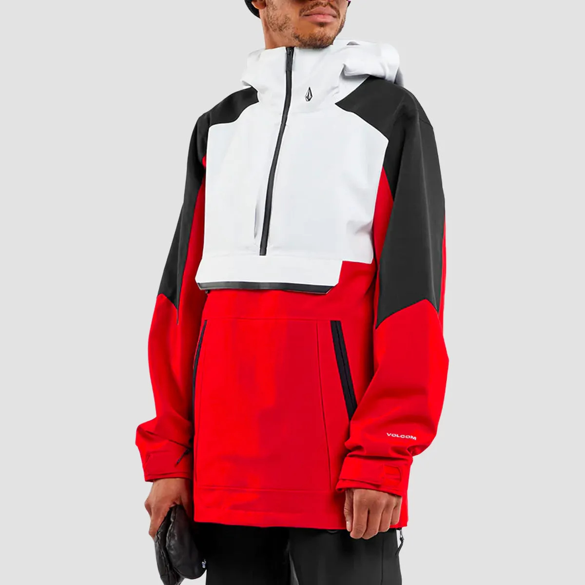 Volcom Brighton Pullover Snow Jacket Red