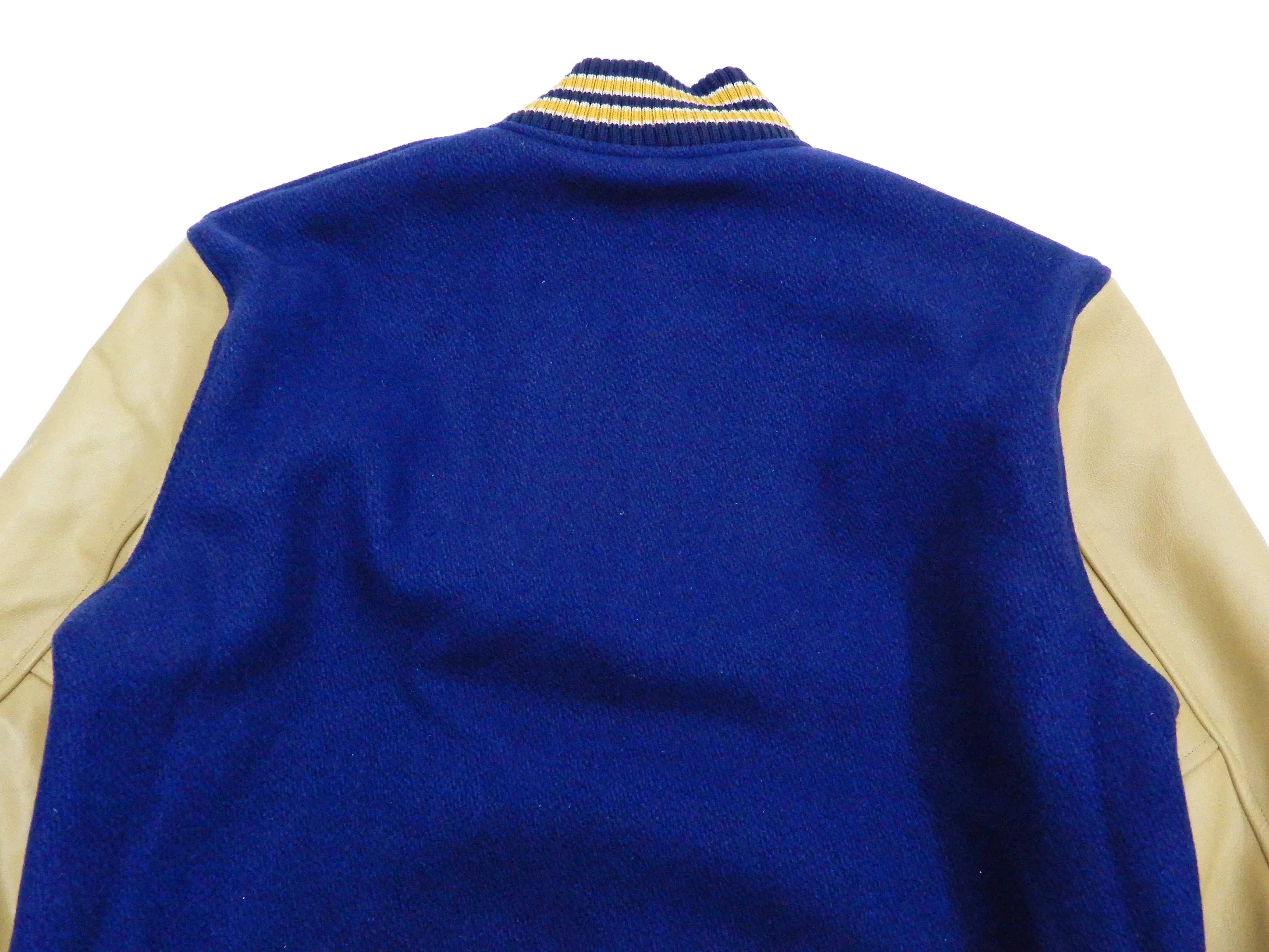 Whitesville Plain Varsity Jacket Men's Letterman Jacket Melton Leather Award Jacket WV14904 C/#126 Royal Blue x Cream