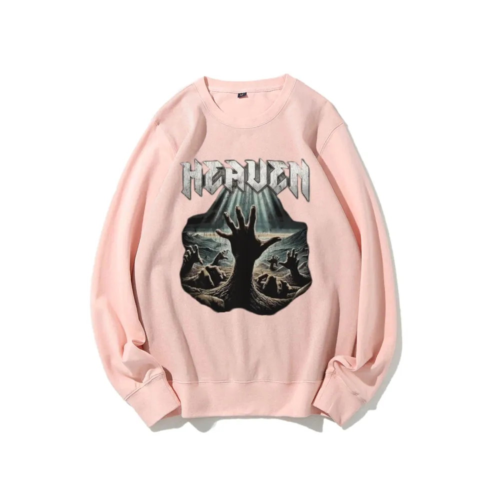 Women Vintage Desert Hand Graphic Sweatshirts