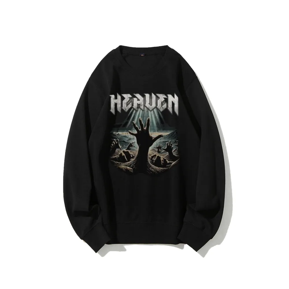 Women Vintage Desert Hand Graphic Sweatshirts