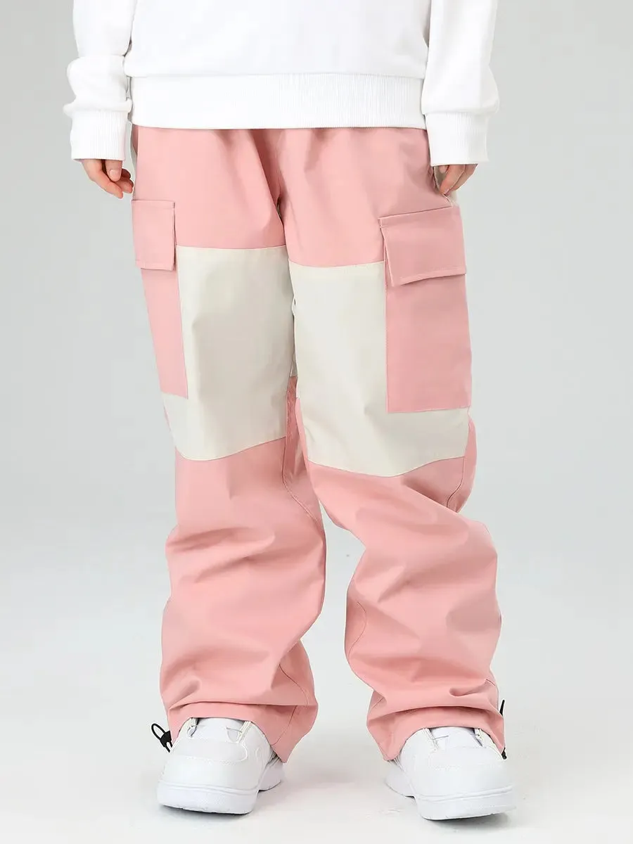 Women's Snowboard Pants Color Block Design