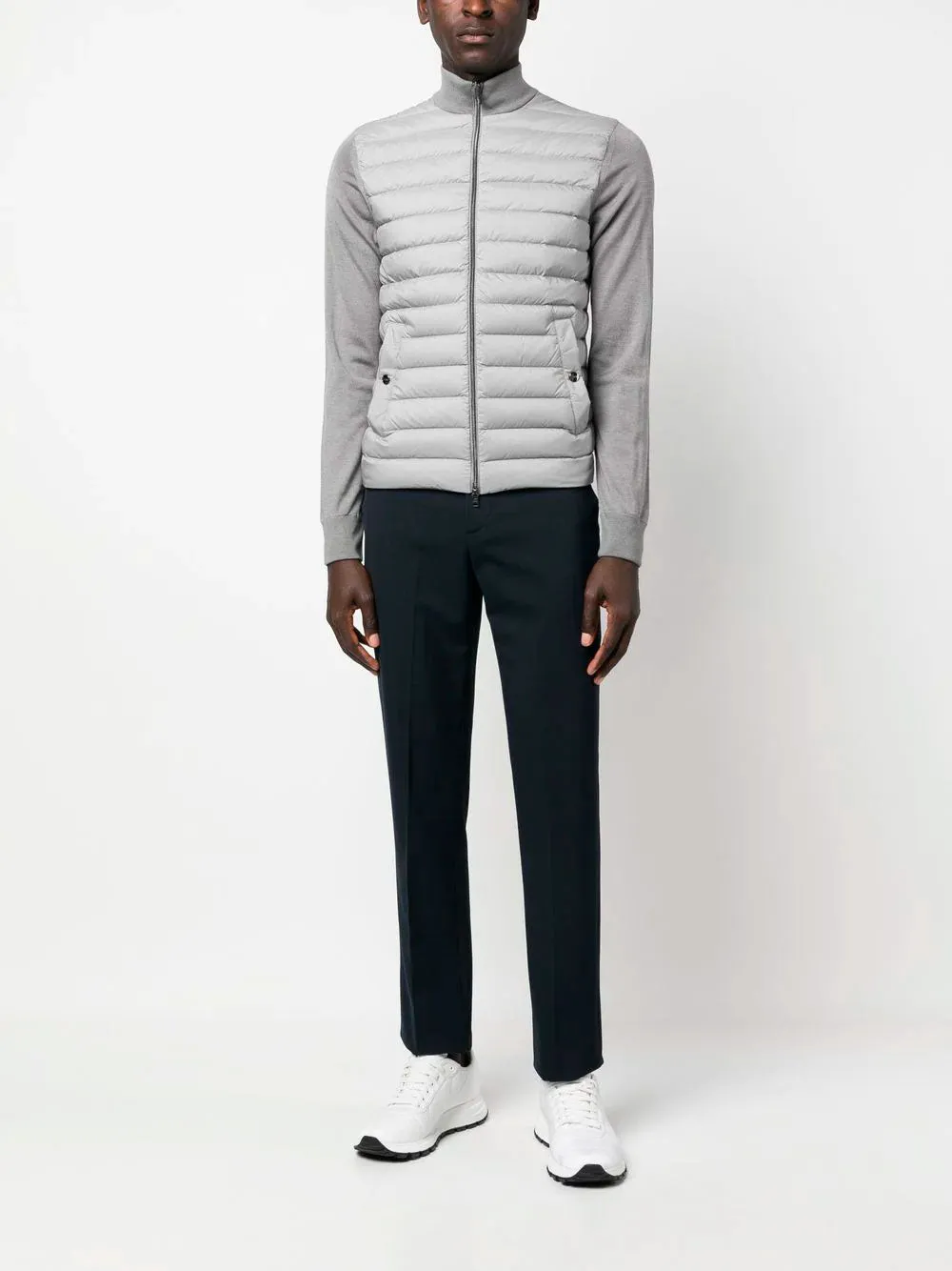 Zip-up padded cardigan