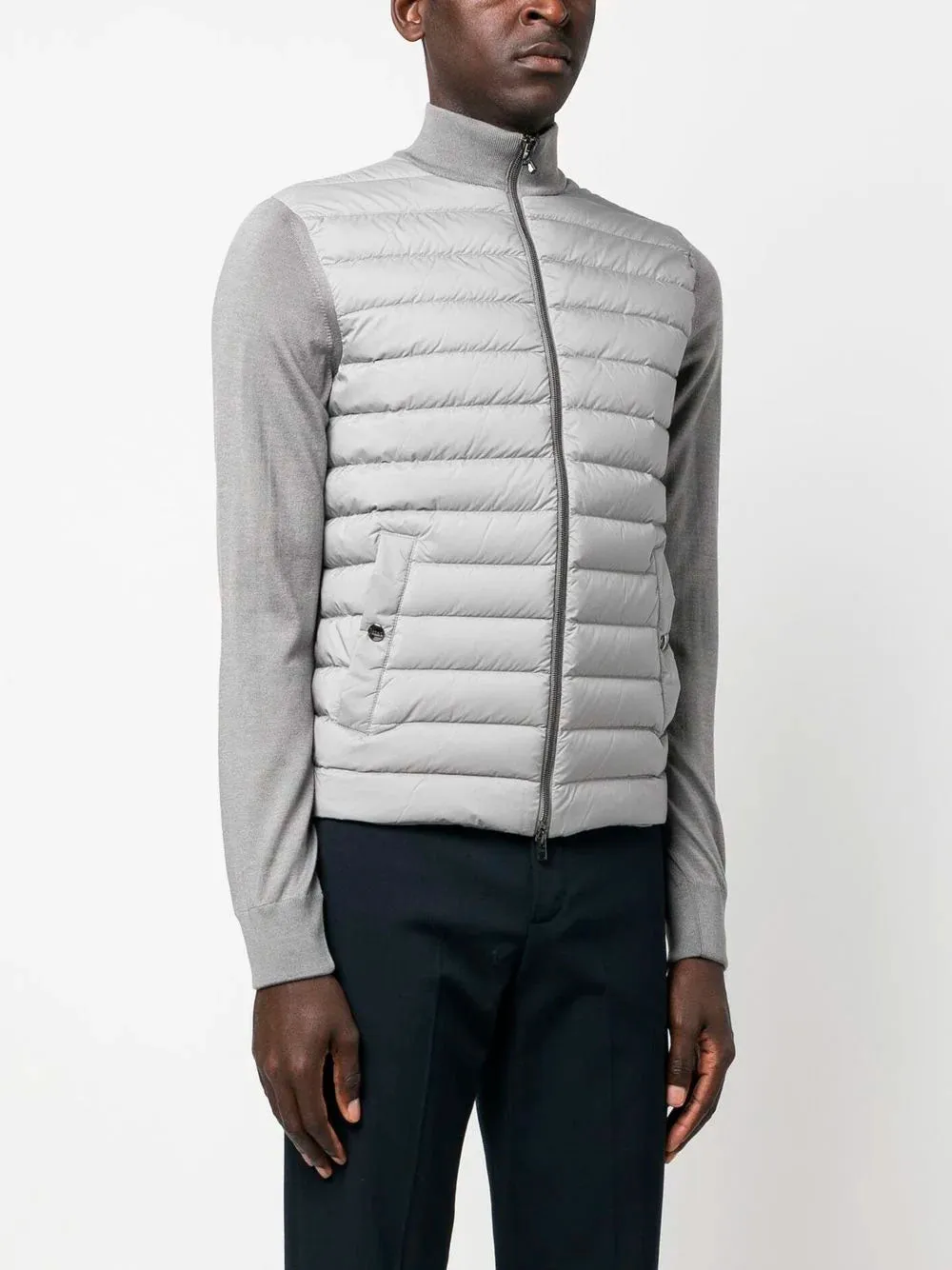 Zip-up padded cardigan